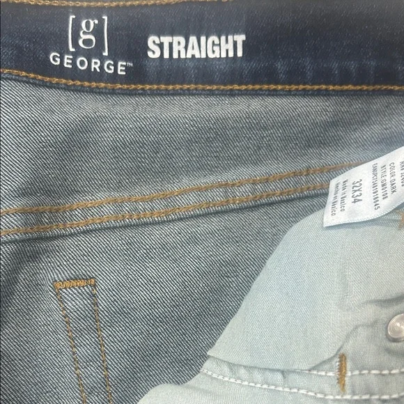 George Men's Straight Jeans - Deep Blue - Picture 3 of 3